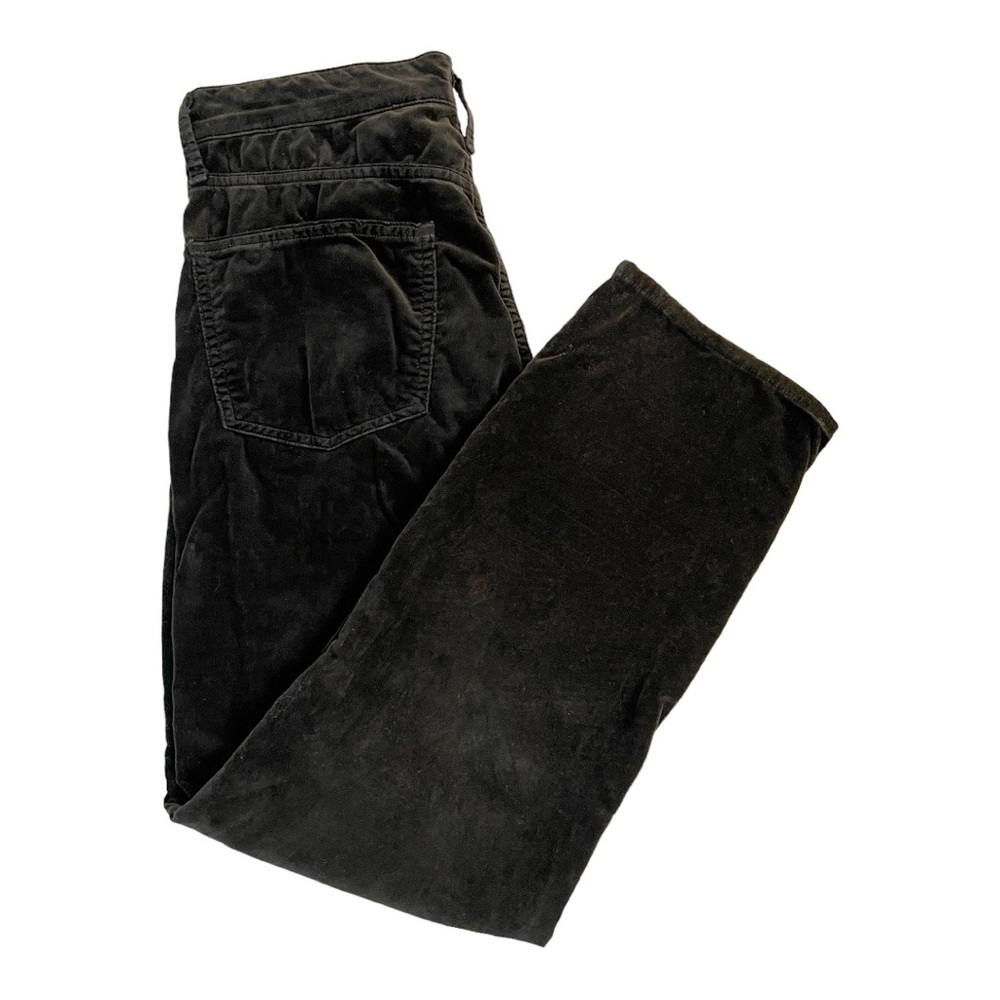 Citizens of Humanity Velvet Straight Leg Pants Dark Green 27